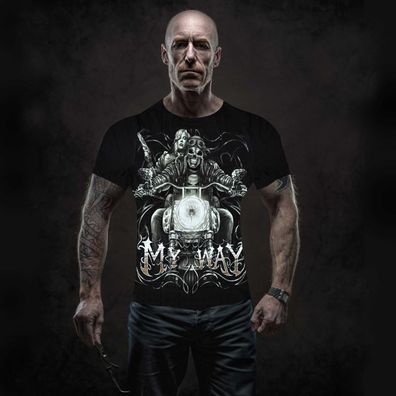 Herren T-Shirt Rock Chang Heavy Metal Biker Tattoo Rocker S-XXL (4002)
