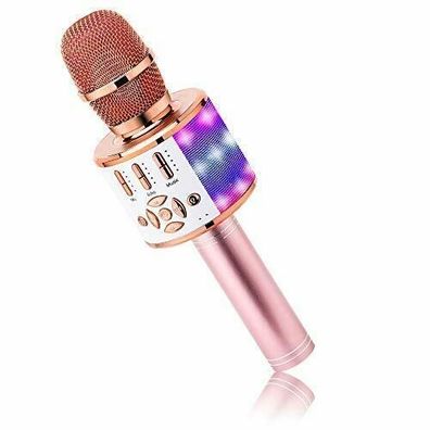 LED-Licht blinkt Lautsprecher Mikrofon Karaoke-Mikrofon Drahtloses USB-Mikrofon Bluetooth-Mikrofon HM2 Drahtloses Mikrofon 