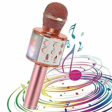 25 Kanäle Goldenes Kabelloses Mikrofon Karaoke Handmikrofon mit wiederaufladbarem Empfänger für Hochzeiten Karaoke Konferenzen Drahtloses Mikrofon 2Stk Reden 
