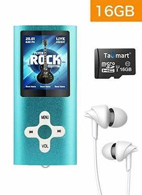 Tabmart© MP3 MP4 Musik Player Inklusiv 16 GB MicroSD Unterst?tzung Audio Play...