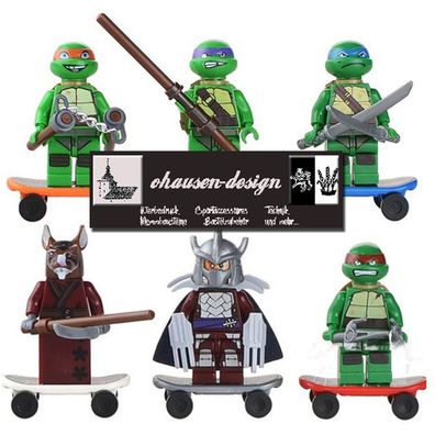 Teenage Mutant Ninja Turtles Shredder Splinter Klemmbausteine 100% LEGO kompatibel