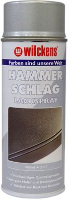 Wilckens Hammerschlag Lackspray 400ml Spray silber Spraydose Metallschutzlack