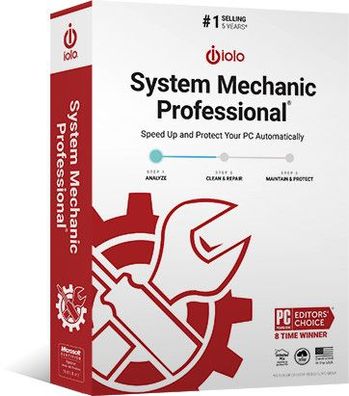 iolo System Mechanic PRO|alle PCs/ WIN im Haushalt|1 Jahr stets aktuell|eMail|ESD