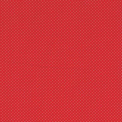 Westfalenstoffe Capri 0,5m rot weiß Punkte * Kinderstoffe * 100% Baumwolle