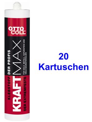 Ottocoll® P341 Kraftmax 20 x 310ml Der Extremfeste Für Sehr feste Klebungen