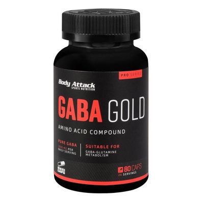 Body Attack GABA Gold 80 Kapseln Gamma-Aminobuttersäure Regeneration Schlaf