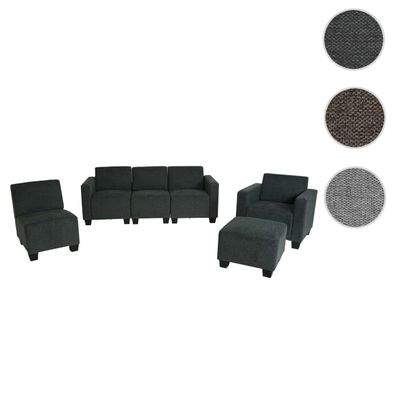 Modular Sofa-System Couch-Garnitur Lyon 3-1-1-1, Stoff/ Textil