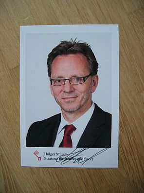 Präsident Bundeskriminalamt Senator Bremen Holger Münch - handsigniertes Autogramm!!!