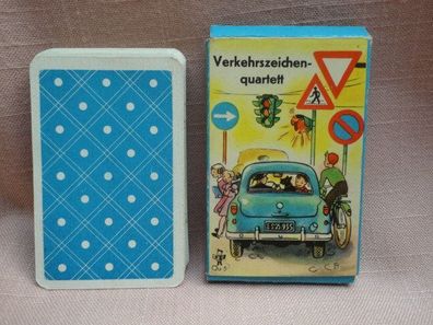 altes Verkehrszeichenquartett PV Qu5 Pestalozzi Verlag Kartenspiel