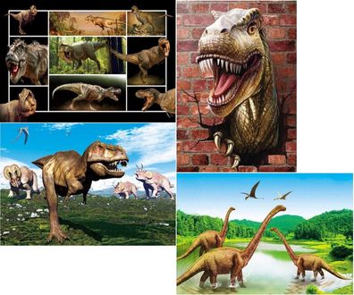 3 D Ansichtskarte Dinosaurier Urzeittiere Postkarte Wackelkarte Hologrammkarte