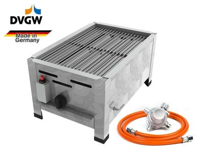 1 Flammen Edelstahl Gasgrill, Gastrobräter Gasbräter Gas Grill 4,5 kW / Gastro INOX