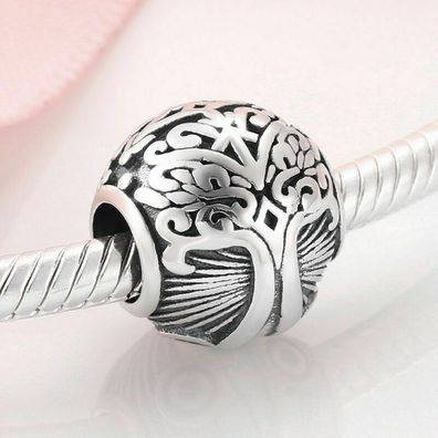 Charms Anhänger kompatibel Pandora 925 Sterling Silber Charm Baum des Lebens Beads.