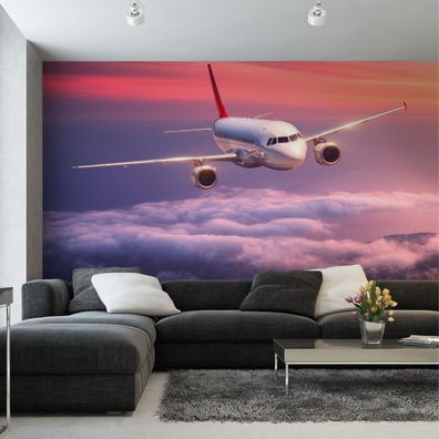 Muralo Selbstklebende Fototapeten XXL Büro Flugzeug Landschaft Himmel 3973