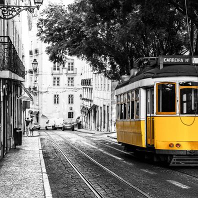 Muralo Selbstklebende Fototapeten XXL Für Jugend Lissabon Straßenbahn 3866