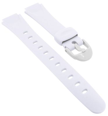 Casio Uhrenarmband | Damen Ersatzband aus Resin weiß für LW-200-7AVER