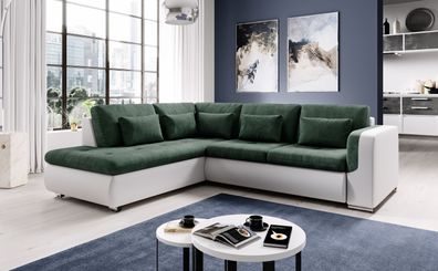 FURNIX Ecksofa Fiorenzo Sofa Schlaffunktion Sofakissen Couch L-Form MA 120-KR 19