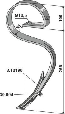 Garezinken mit Schar 2.1022