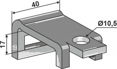 Halter für Zinken 25 x 8 2. HH30-35