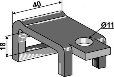 Halter für Zinken 25 x 8 2. HH30