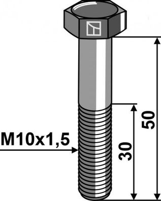 Sechskantschraube M10 ohne Mutte 10509318