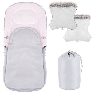 Babyfußsack + Handwärmer Winterfußsack Kinderwagenfußsack Kinderfußsack Fußsack