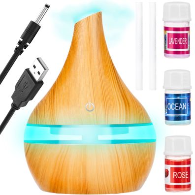 Diffuser Luftbefeuchter 300ml Aroma Öle USB 10950