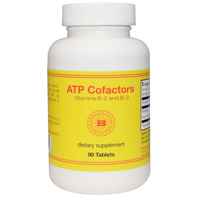 Optimox Corporation, ATP Cofactors Vitamin B-2 und B-3, 90 Tabletten