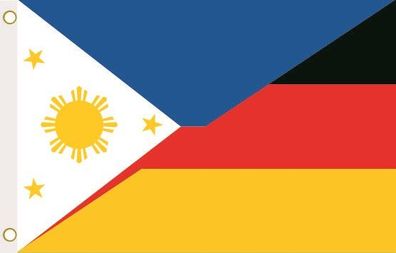 Fahne Flagge Philippinen-Deutschland Hissflagge 90 x 150 cm