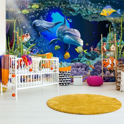 Muralo Selbstklebende Fototapeten XXL Fabelhafte Fische Ozean 3D 2933