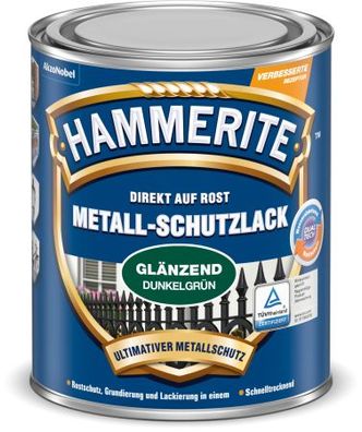 Hammerite Metall Schutzlack Glänzend Dunkelgrün 250 ml Nr. 5087576