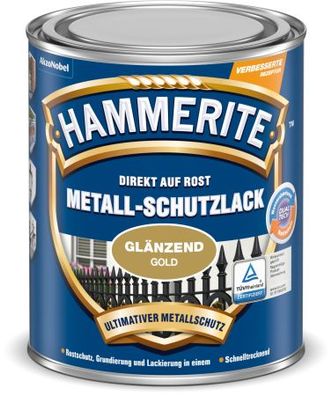 Hammerite Metall Schutzlack Glänzend GOLD 250 ml Nr. 5087580