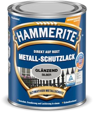 Hammerite Metall Schutzlack Glänzend Silber 250 ml Nr. 5087585