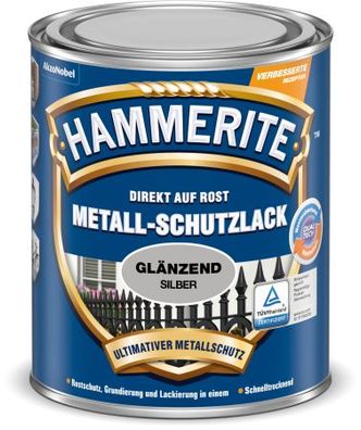 Hammerite Metall Schutzlack Glänzend Silber 750 ml Nr. 5087587