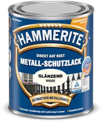 Hammerite Metall Schutzlack Glänzend WEIß 2,5L Nr. 5087599