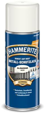 Hammerite Metall Schutzlack Glänzend Weiß 400ml Spray Nr. 5087596