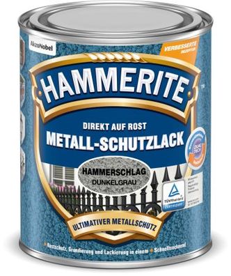Hammerite Metall Schutzlack Hammerschlag dunkelgrau 750ml. Nr. 5087609