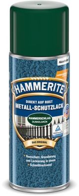 Hammerite Metall Schutzlack Hammerschlag Dunkelgrün 400ml. Nr. 5087603 Lackspray