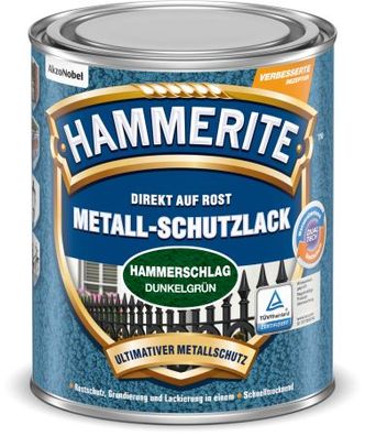 Hammerite Metall Schutzlack Hammerschlag Dunkelgrün 2,5L Nr. 5087605