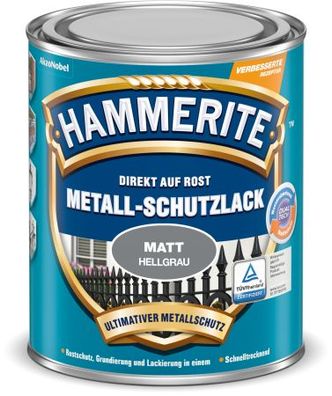Hammerite Metall Schutzlack Matt Hellgrau 750ml Nr. 5134936