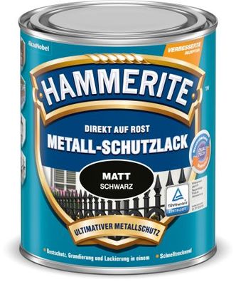 Hammerite Metall Schutzlack Matt Schwarz 750 ml Nr. 5134937