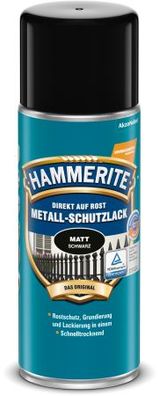 Hammerite Metall Schutzlack Matt Schwarz 400 ml Nr. 5087645