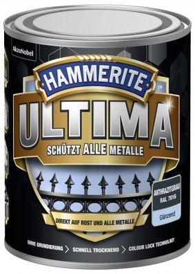 Hammerite Metallschutzlack ULTIMA glänzend Anthrazitgrau RAL 7016 750 ml Nr. 5379734