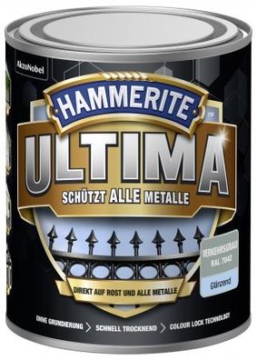 Hammerite Metallschutzlack ULTIMA glänzend Verkehrsgrau RAL7042 Nr. 5379731 750ml