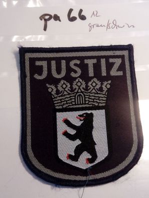 Polizei Abzeichen Justiz Alte Art grau schwarz (pa66)