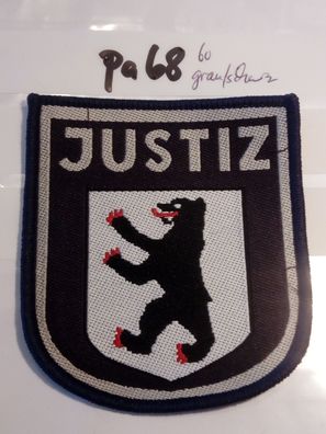 Polizei Abzeichen Justiz Alte Art grau schwarz (pa68)