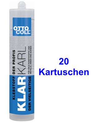 Ottocoll® Klarkarl 20 x 290 ml Der Vielseitige, Kleb- und Dichtstoff innen und außen