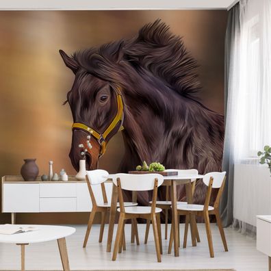 Muralo Selbstklebende Fototapeten XXL Vorzimmer Pferd Zeichnung 3D 3051