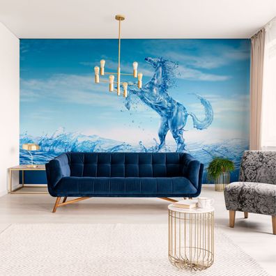 Muralo Selbstklebende Fototapeten XXL Büro Wasserpferd Abstraktion 3071