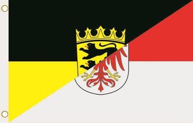 Fahne Flagge Baden-Württemberg-Brandenburg Hissflagge 90 x 150 cm