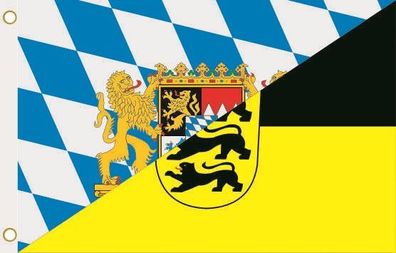 Fahne Flagge Bayern-Baden-Württemberg Hissflagge 90 x 150 cm